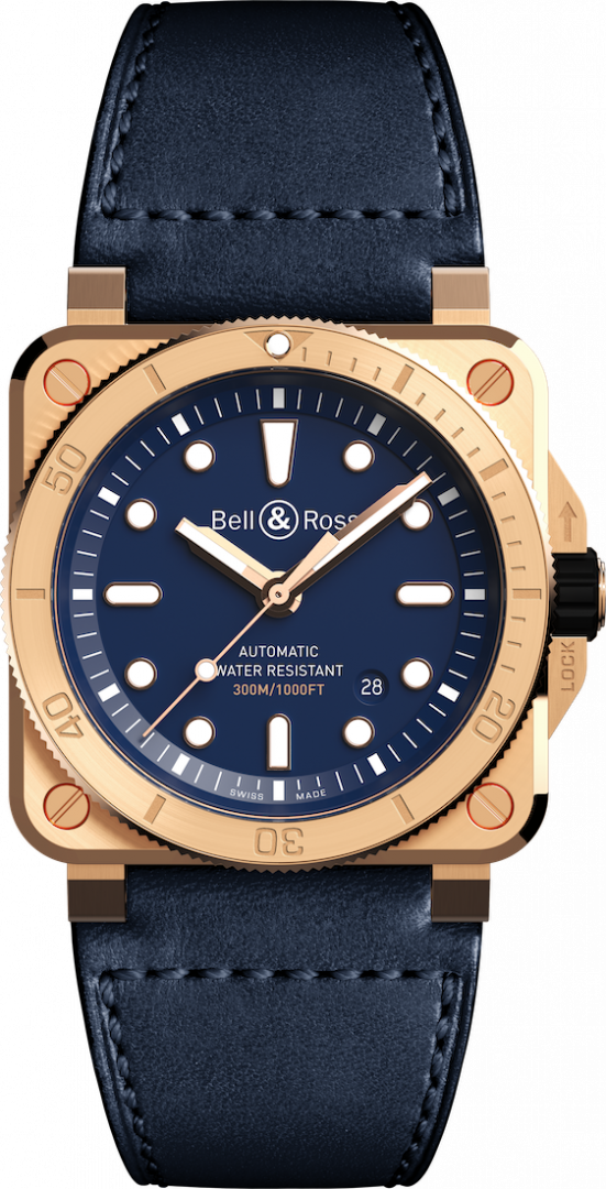 Bell Ross BR03 92 Diver Bronze Navy Blue WatchMania