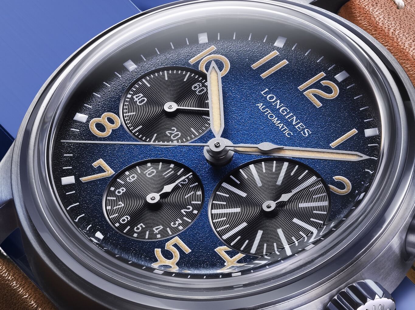 LONGINES AVIGATION BIGEYE TITANIUM PETROL BLUE WatchMania